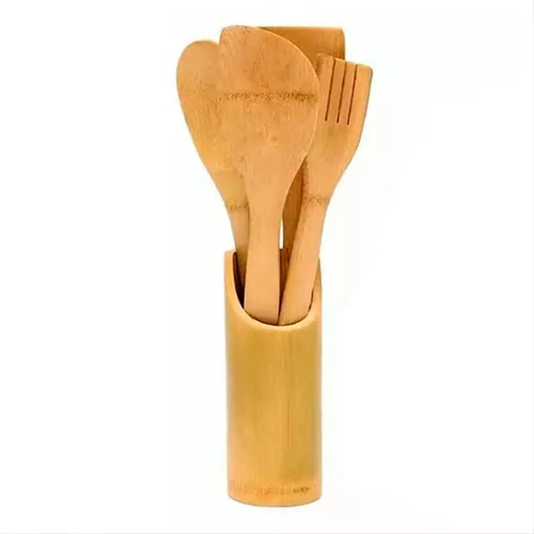Conjunto de 4 espátulas em bambu