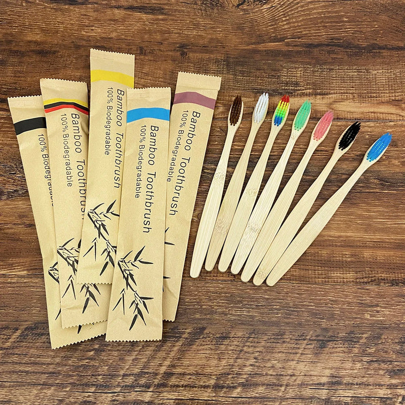 Escovas de dentes de bambu portátil