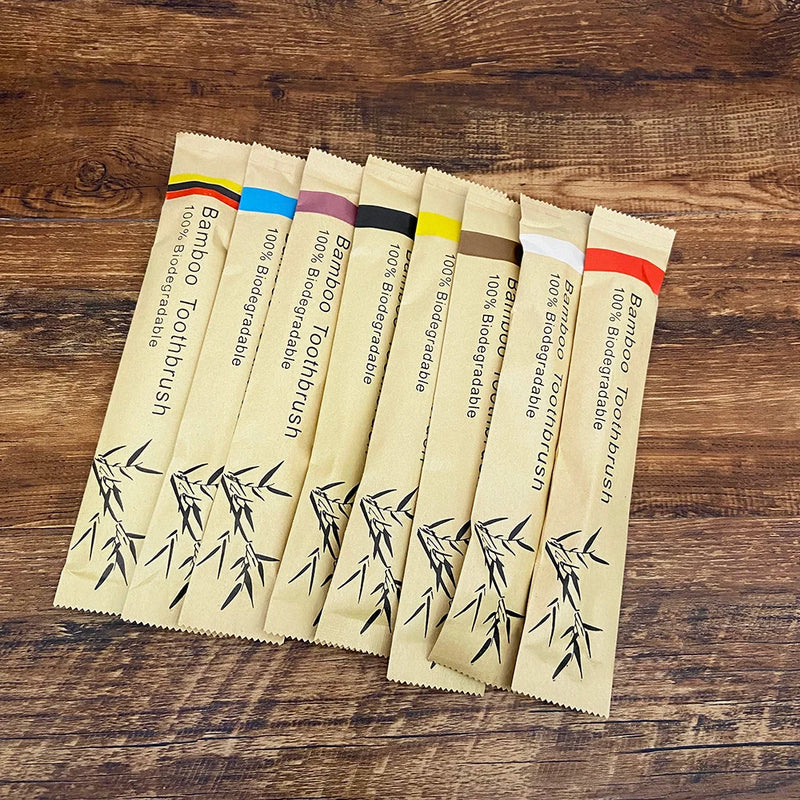 Escovas de dentes de bambu portátil